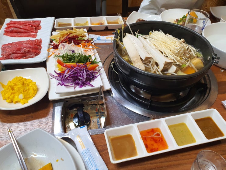  청송 주왕산 맛집 - 텃밭지기, 한방 한우 샤브샤브 맛집 추천!!
