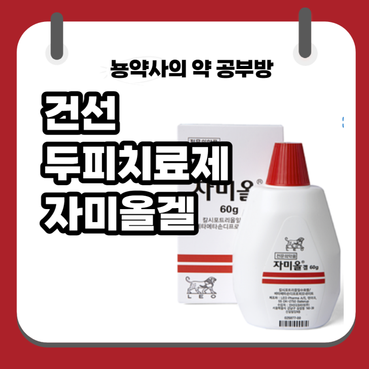  [뇽약사] 건선 두피 치료제, 자미올겔, 최대한 부작용 생기지 않게 바르세요! 사용방법 정리.