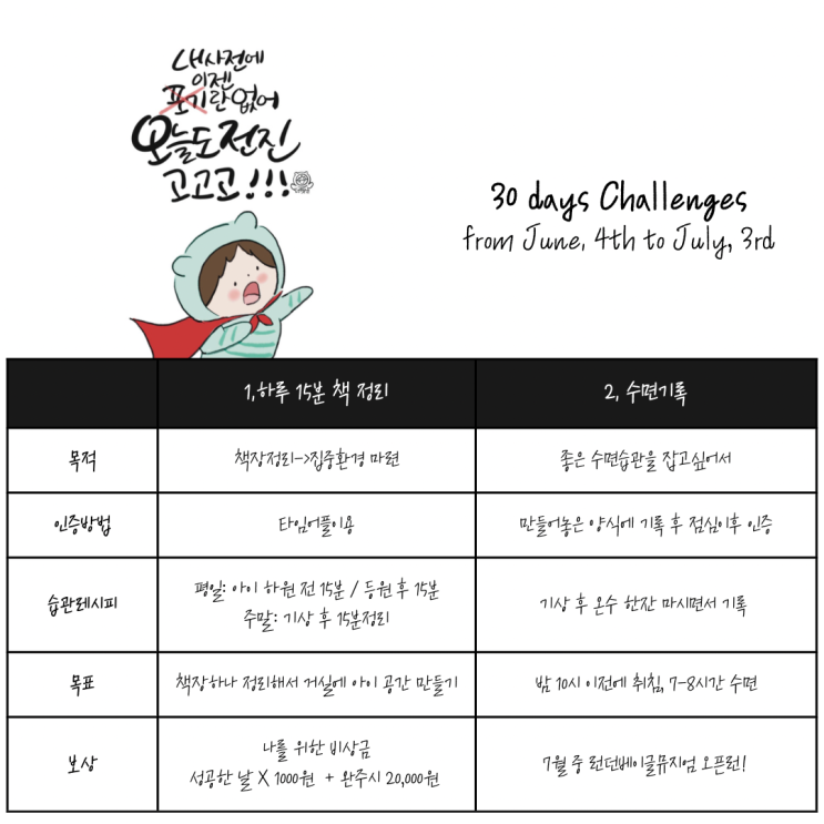  [6/6-6/12] 수면기록과 책장정리 기록