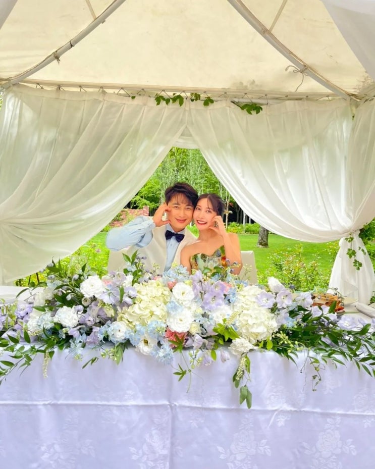 아야네이지훈 부부, 결혼 1년 만에 일본 북해도에서 두 번째 결혼식 "이제 완전체입니다"