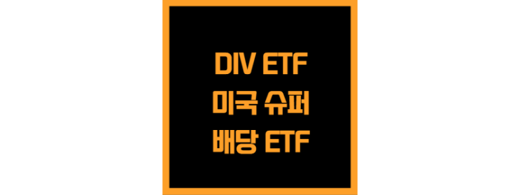  미국 슈퍼 배당 DIV ETF(월, 고배당)