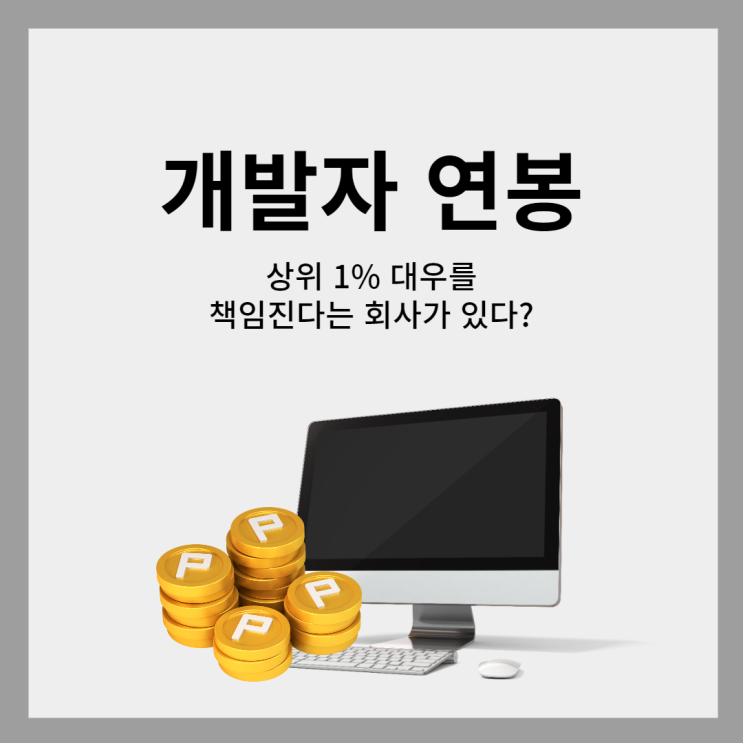  개발자 연봉 "상위 1%" 대우를 책임진다는 회사가 있다?