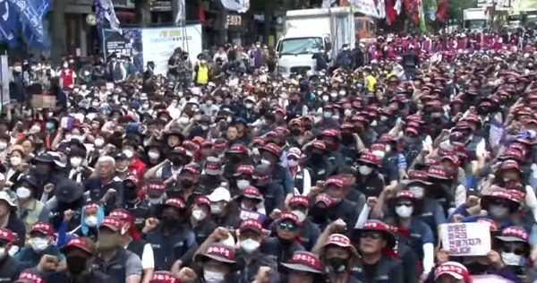 <b>민주노총</b> "효선 미선 20주기, 자주평화 투쟁하겠다"(2022)