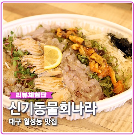 신기동물회나라 포장 배달 되는 대구 월성동 맛집