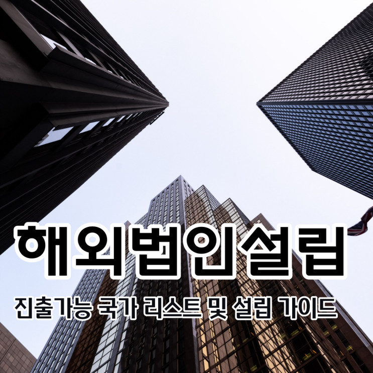  [해외법인설립]해외진출 가능 국가 및 설립 가이드