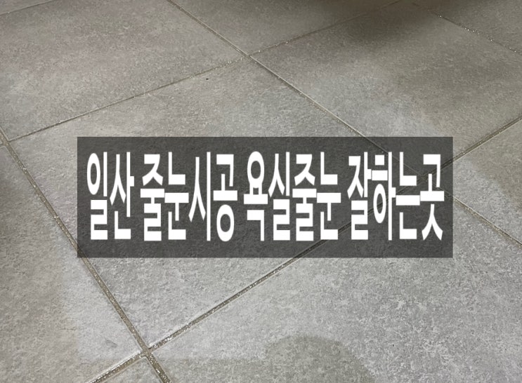  일산 줄눈시공 욕실줄눈 잘하는곳