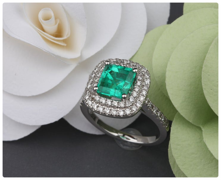  천연원석 유색보석 에메랄드(Emerald)반지 디자인제작