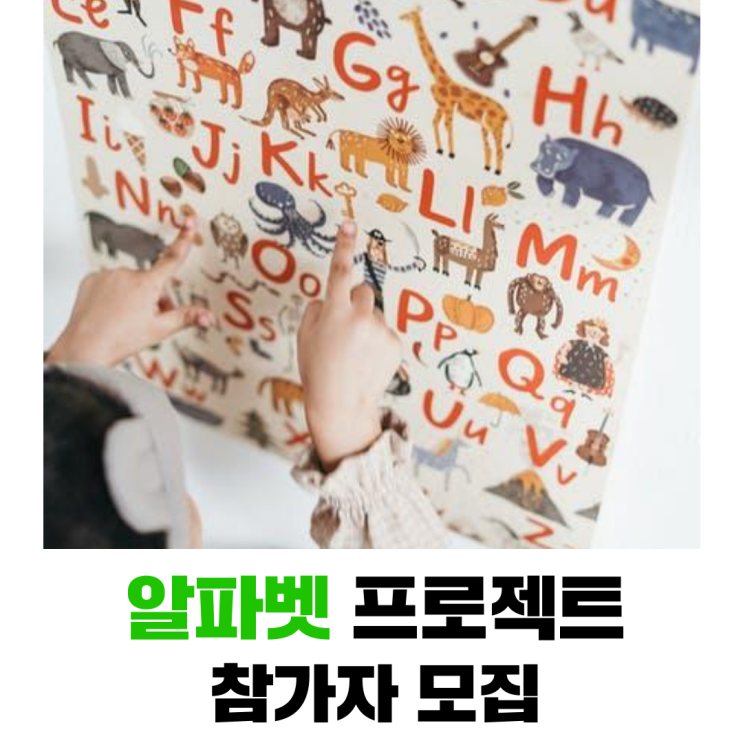  띵동 영어 [알파벳 프로젝트] 참가자 모집