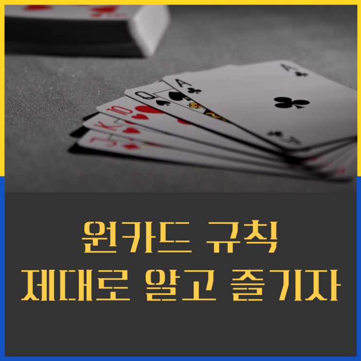  원카드규칙 제대로 알고 즐기자