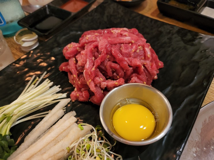  건대 무한리필 맛집 육회한연어 내돈내산 & 육회칼로리