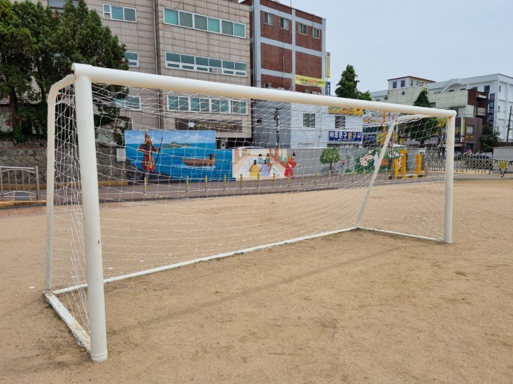 [날개스포츠] 인천신흥초등학교 축구골망 교체, 축구골망 설치 작업