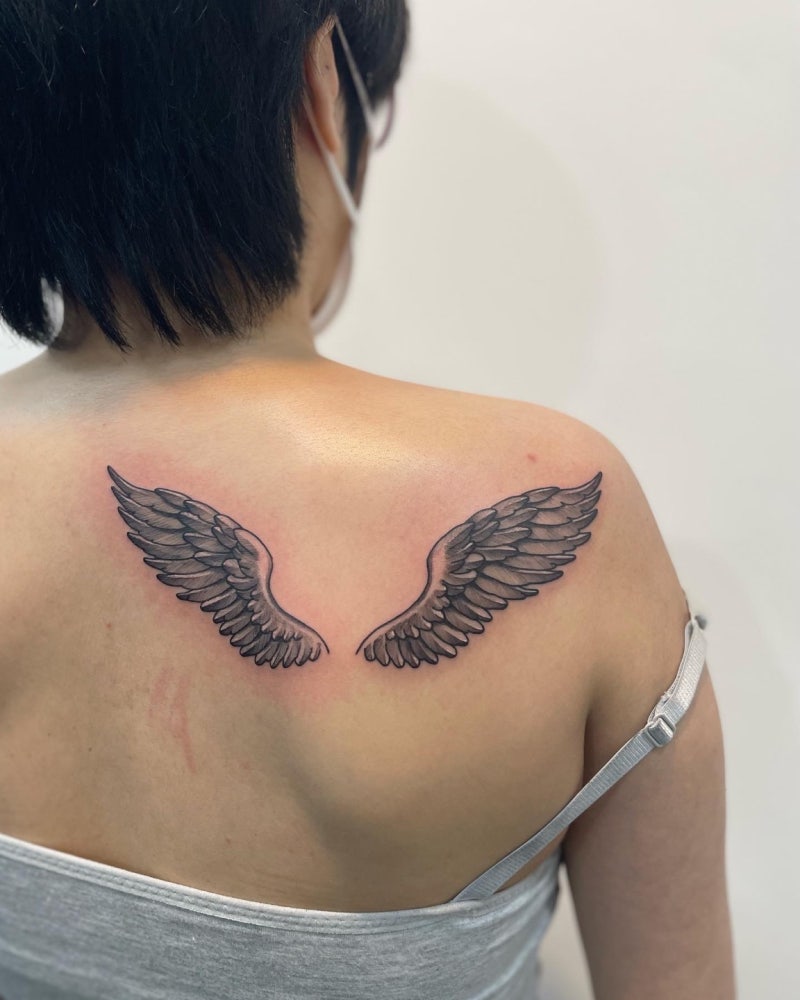 인천 타투 날개 타투 등 타투 여름 준비 선학동 탐타투:) : 네이버 블로그