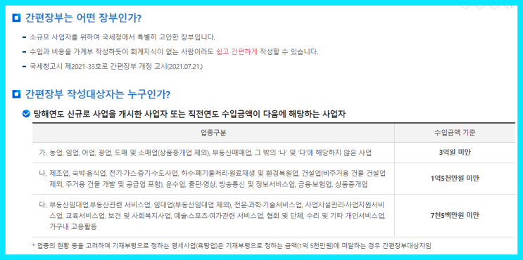 종합소득세 간편장부대상자 세무신고 하는 방법