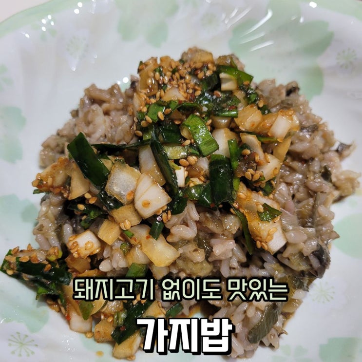  가지밥 만들기 백종원 전기밥솥 가지밥 따라 하기