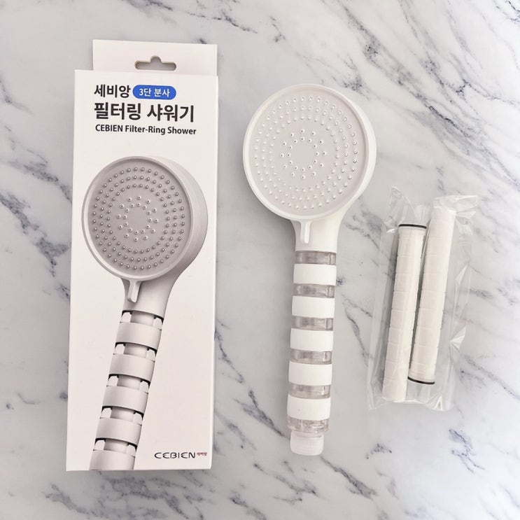  샤워기필터 [세비앙] 릴렉싱 3단분사 필터링 샤워기 사용 후기