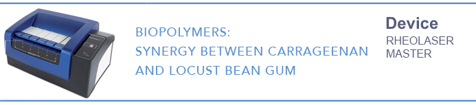 점탄성(RHEOLOGY) 분석기 - Biopolymers : synergy between carrageenan and locust bean gum