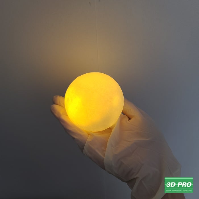  3D프린터로 달 조명 모형 출력물 출력/ 3D 프린팅으로 시제품 출력/대학생 졸업작품/ SLA 레이저 방식/ABS Like 레진 소재/ 쓰리디프로/3D프로/3DPRO 