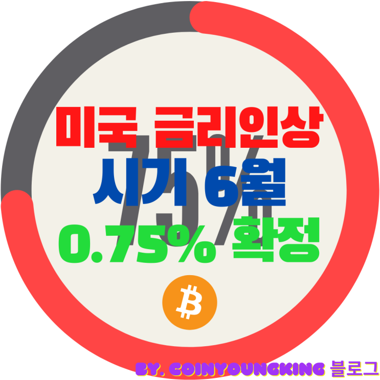 미국 금리인상 시기 6월, 0.75% 확정 (비트코인 관계)