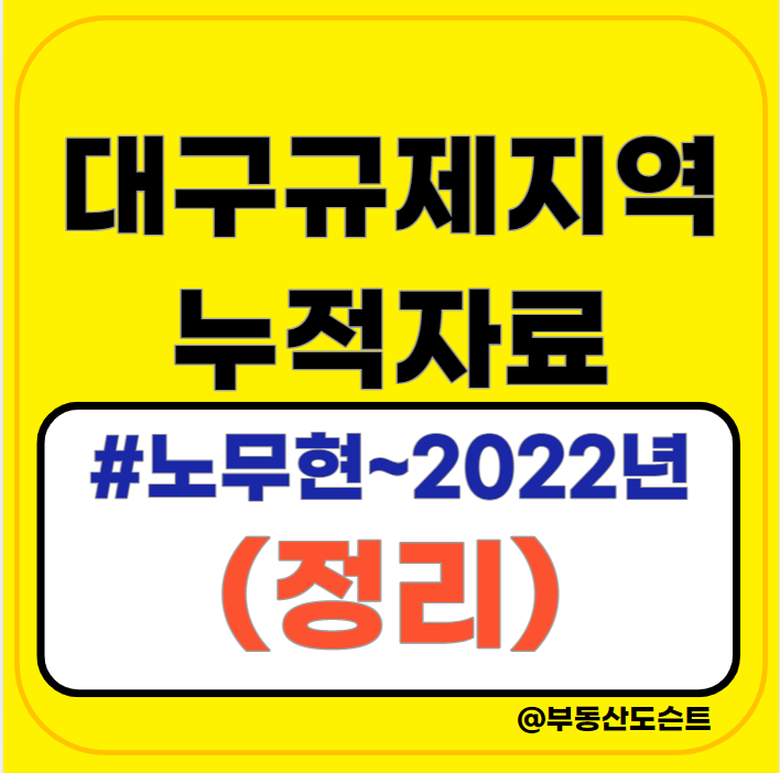 대구 규제지역 지정, 해제 누적 자료 모음 (노무현~문재인~현재)