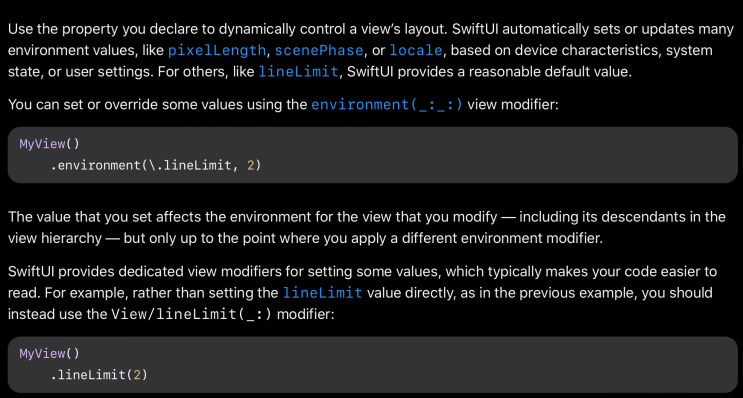  [SwiftUI] EnvironmentValues
