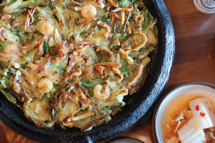  인천 영흥도 맛집 바람의 마을 산낙지철판 해물파전