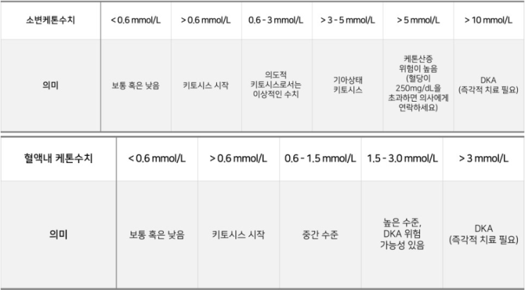  케톤증(키토시스=ketosis) vs 케토산증(키토아시도시스=ketoacidosis)