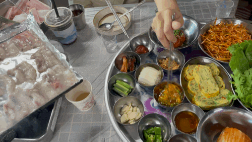  문래 맛집 잠수교집 냉삼과 같이나오는 밑반찬이 최고야