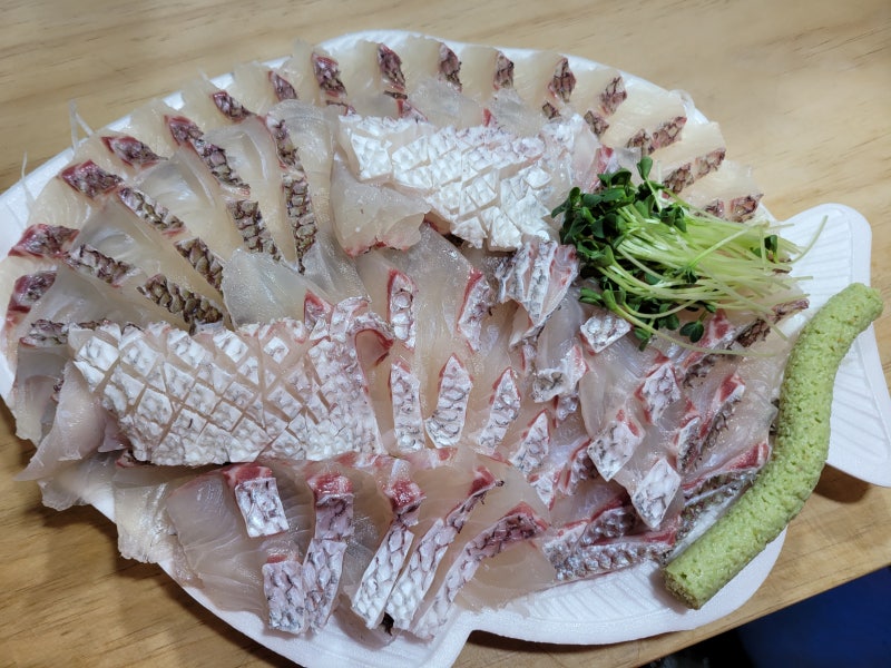 참돔 도미 회 가격 노량진수산시장 참돔회 사이즈별 가격대별 구성 : 네이버 블로그