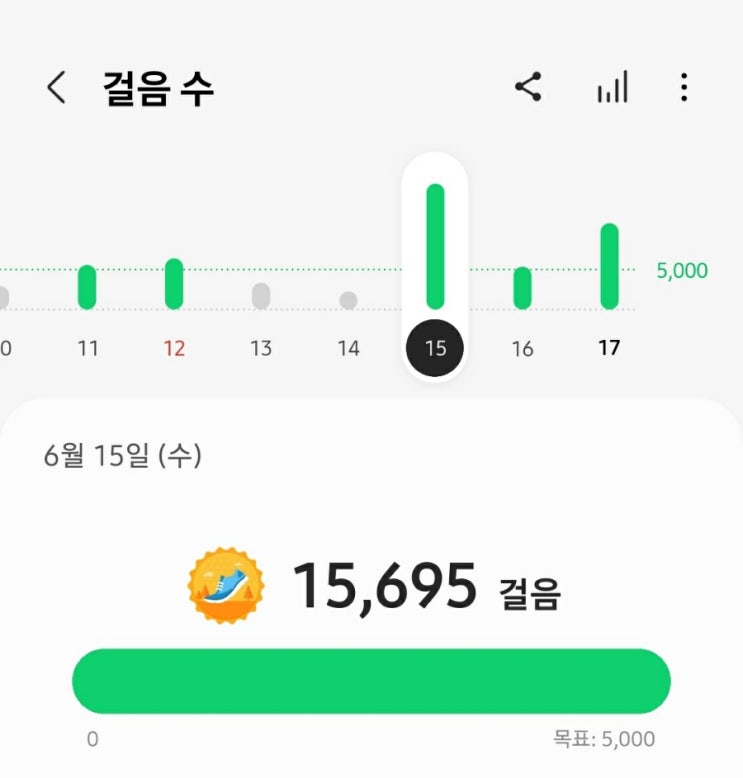  이번주 5천보 걷기