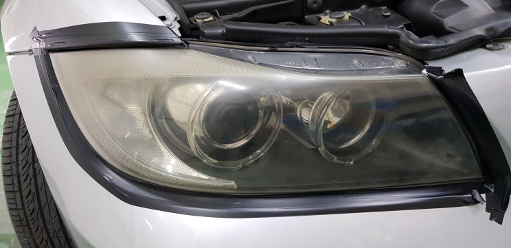  울산 헤드라이트 복원 출장 BMW 320I E90