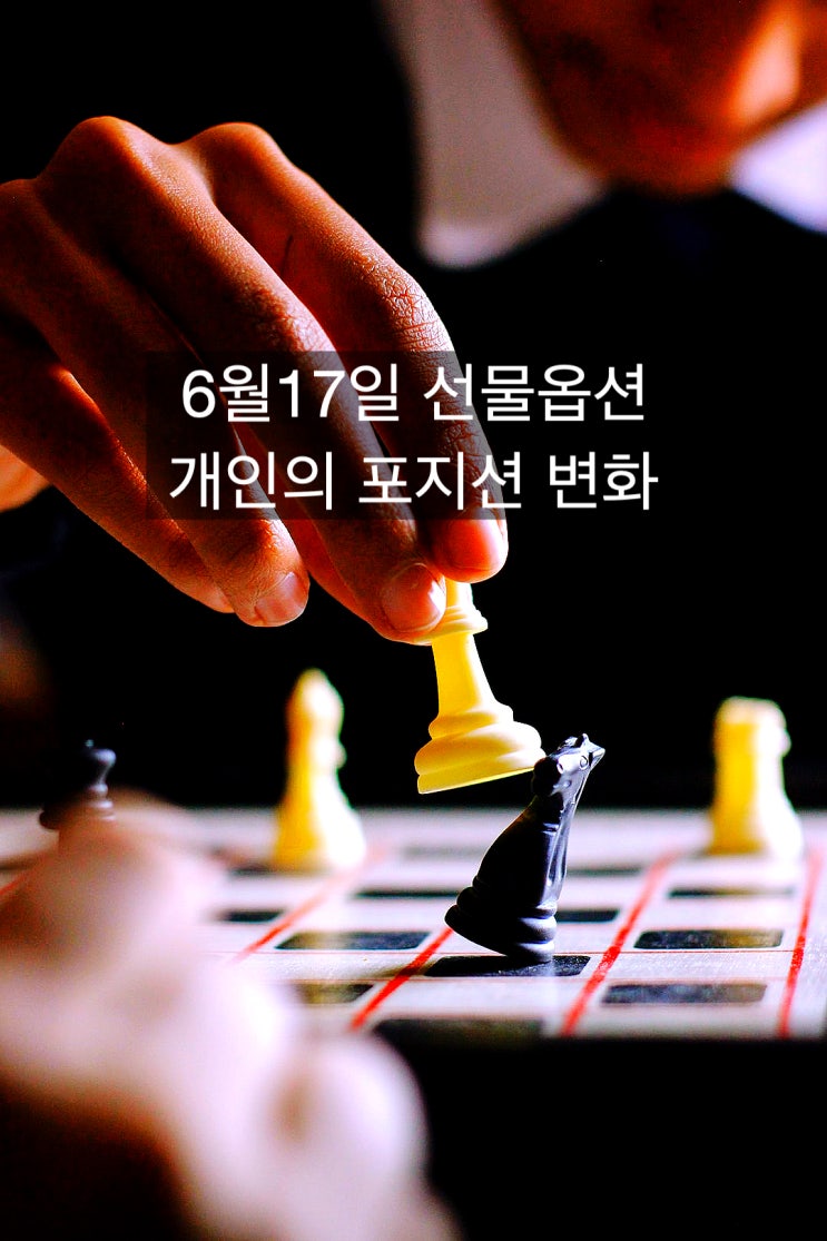  6월17일로 다가오는  미국파생시장만기일 변동성에 따른 개인 포지션 변화