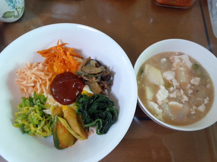  보리밥과 순두부청국장만드는법