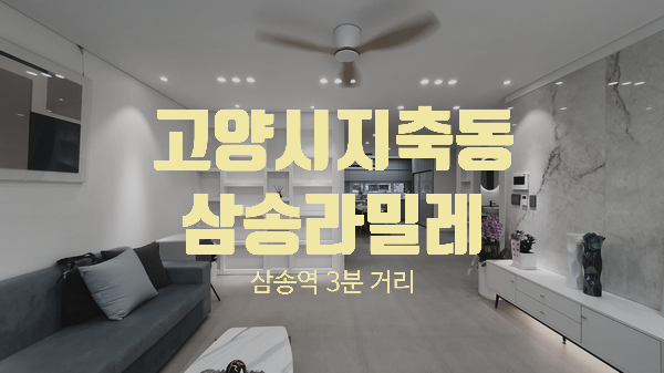  고양시 덕양구 지축동 큰평수 3룸 신축빌라 삼송라밀레 삼송역 초역세권