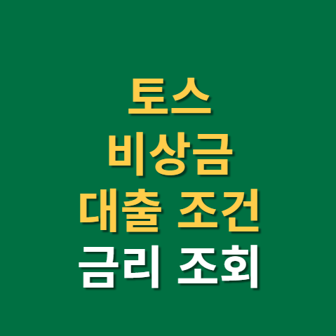  토스 비상금 대출 조회와 신청(f. 금리, 조건)