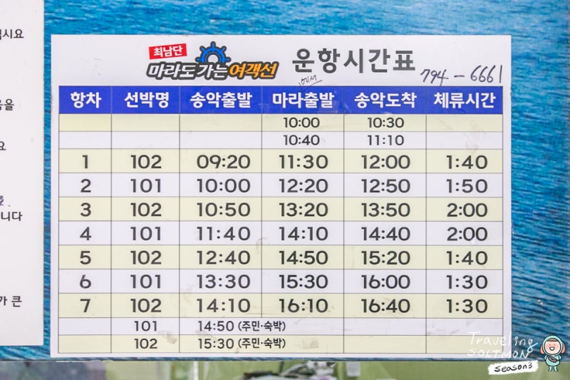 마라도 여행 완전정복 여객선 배시간 배 예약