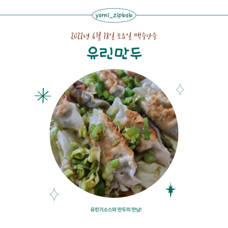  [홈주점] 맥주안주로 선택한 유린만두!!