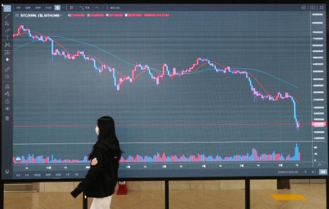 "가상화폐 기록적 궤멸, 시장 대학살"…비트코인 1만8천달러로 무너져