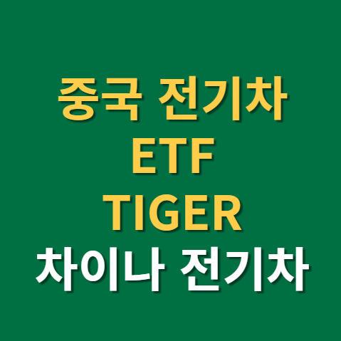  중국 전기차 ETF 타이거 차이나 전기차(f. Tiger, 홍콩)