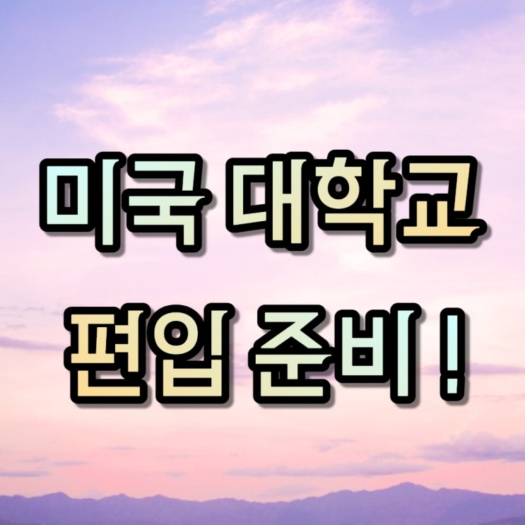  미국 대학 편입? 저렴한 비용으로 "확정형" 미국유학준비