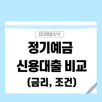 정기예금, 신용대출 금리비교(FOMC 0.75%p 인상 이후, 신협 포함)