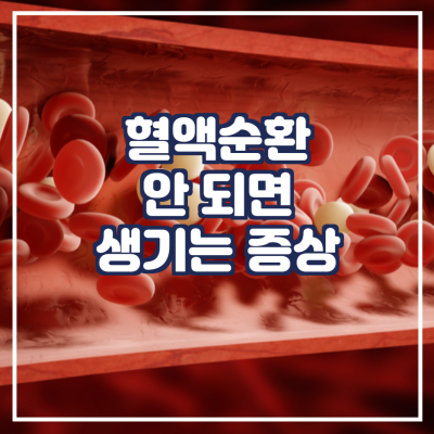  혈액순환이 안 되면 어떤 증상이 생기나요?