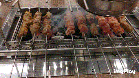  서대문역 양꼬치 성민양꼬치, 가지볶음, 칭다오맥주