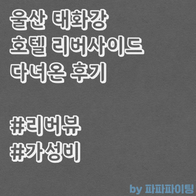 울산 태화강 리버뷰 가성비 리버사이드호텔 다녀온 후기