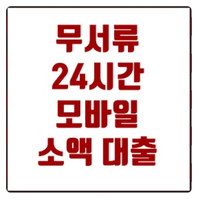  무서류 24시간 대출 안전하고 빠르게 이용할 수 있는 곳