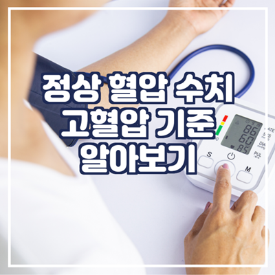  정상 혈압 수치는 몇? 고혈압 기준은?