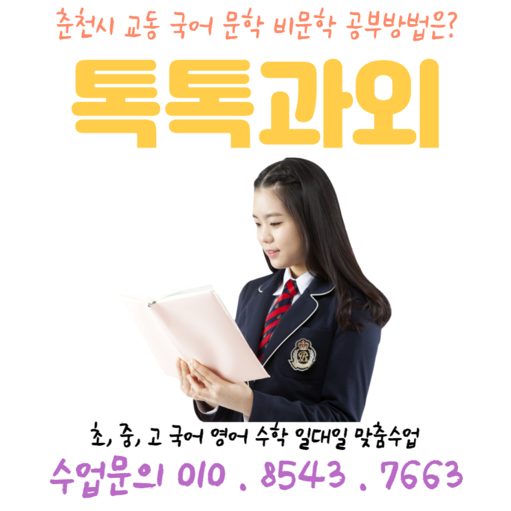  [춘천] 교동과외 중학생 고등학생 국어 비문학 문학 공부하기