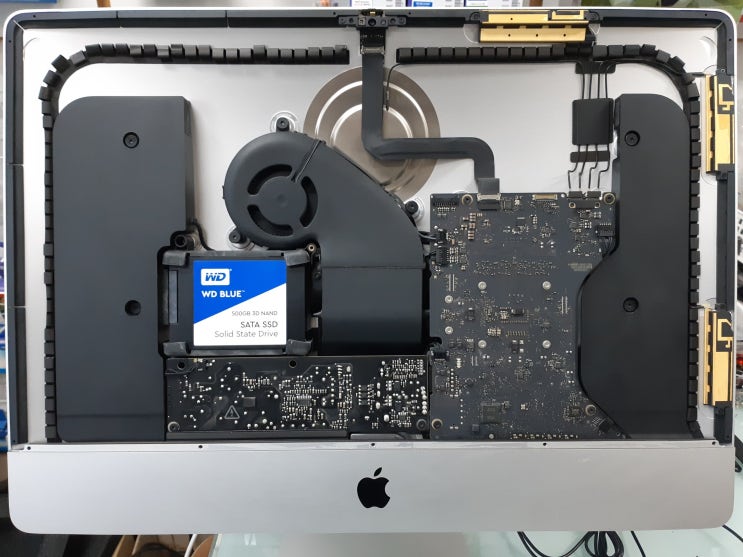  인천 아이맥 업그레이드 mid 2014년 21.5인치 SATA SSD 500기가 교체