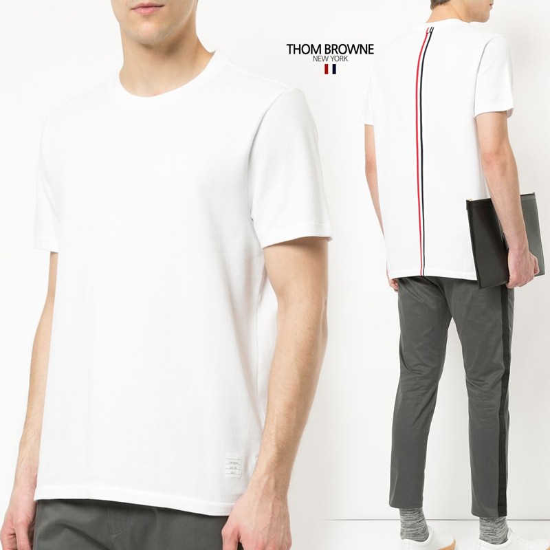 톰브라운 22SS CENTER-BACK 피케 반팔 티셔츠 WT