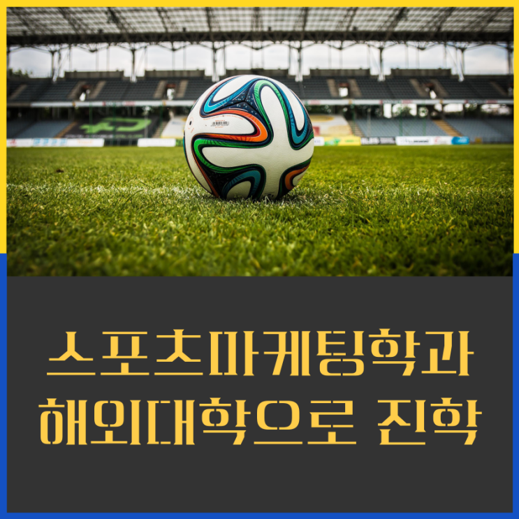 스포츠마케팅학과 해외대학 진학준비해서 국제 스포츠마케터로
