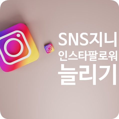  인스타하는 재미 SNS지니 팔로워 늘리기 부터 시작